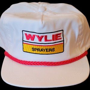 Wylie Sprayers Hat White Adjustable Adult snapback Cap Made in USA